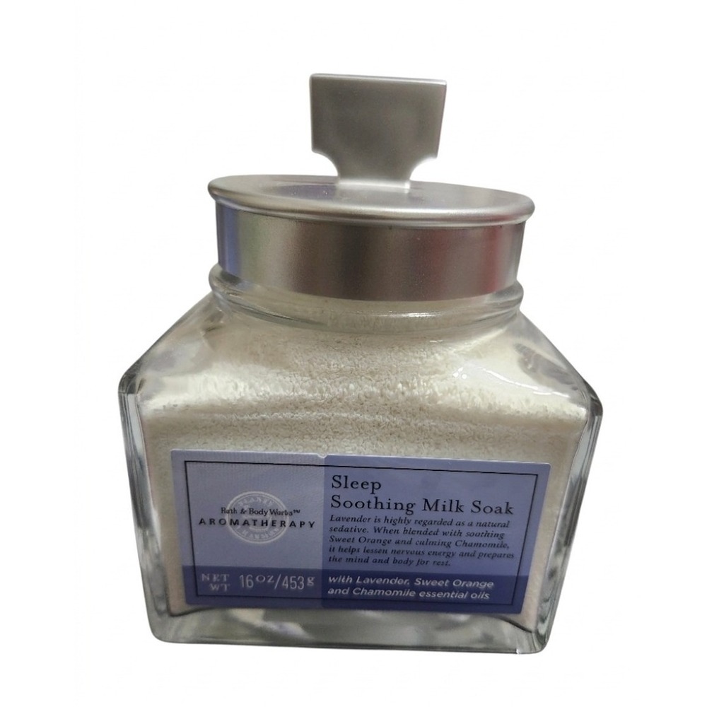 Bath & Body Works Aromatherapy Sleep‎ Soothing Milk Soak 16oz Glass Jar HTF Rare